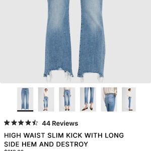 7 For All Mankind Light Blue Raw Hem Flare Jeans